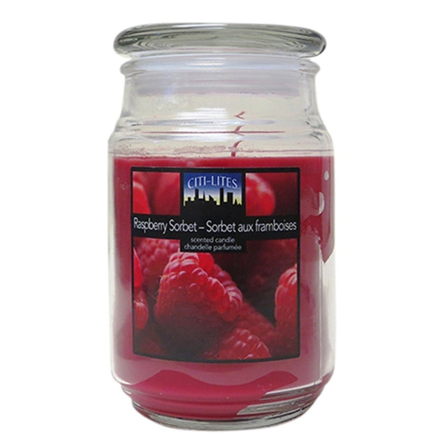 Citi-Lites 18 Oz Apothecary Jar Raspberry Sorbet Image 1