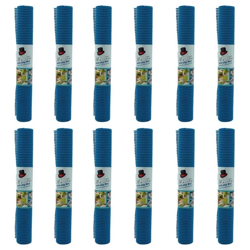 Mr.Tac Grip Liner Shelf Drawer Blue 45x150cm Non Slip Pack of 12 Image 1