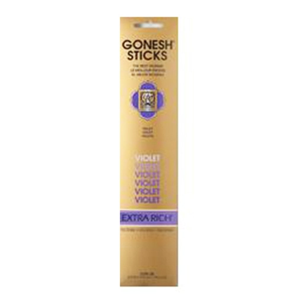 Gonesh Incense Extra Rich- Violet (20 Sticks In 1 Pack) (Pack of 3) Image 1