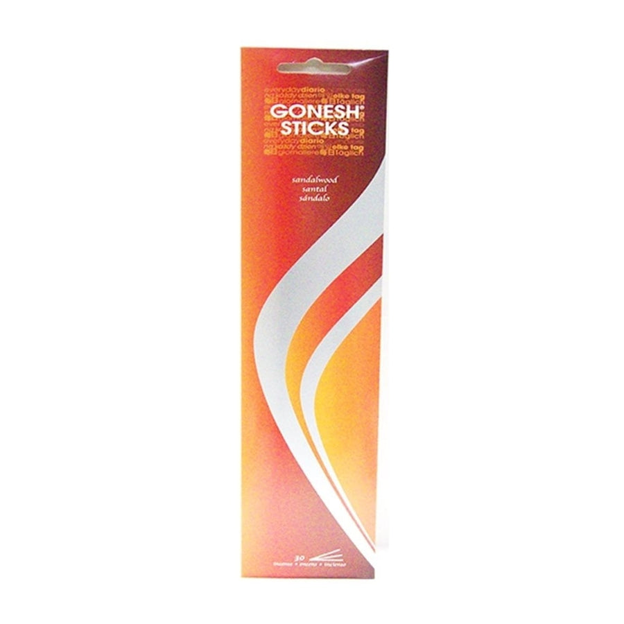 Gonesh Everyday Incense- Sandalwood (30 Sticks In 1 Pack) 110028 Image 1