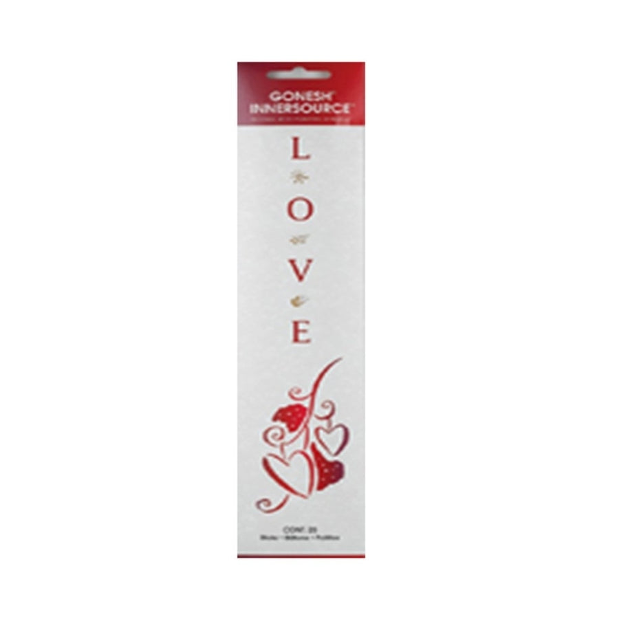 Gonesh Inner Source Incense- Love (20 Sticks In 1 Pack) (Pack of 3) Image 1