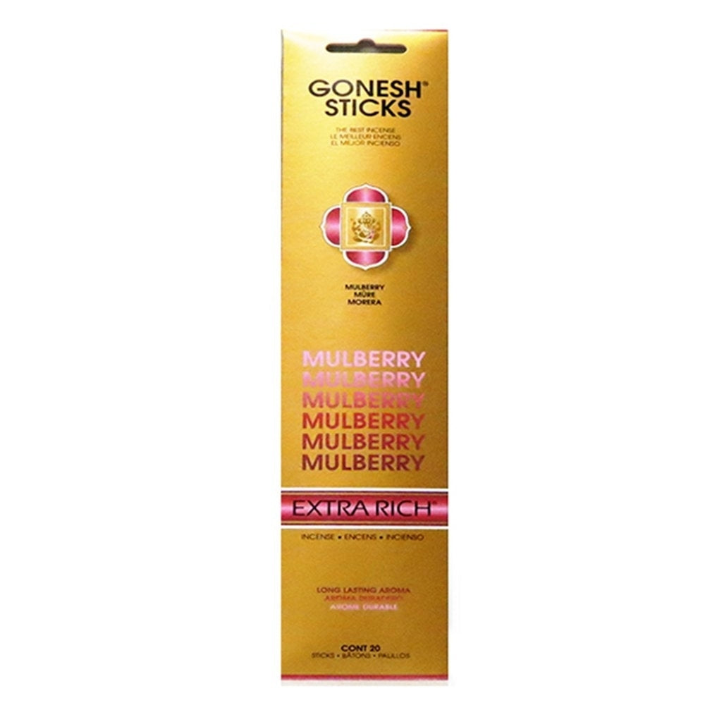 Gonesh (20 Sticks In 1 Pack) Incense Extra Rich- Mulberry (Pack of 3) Image 1