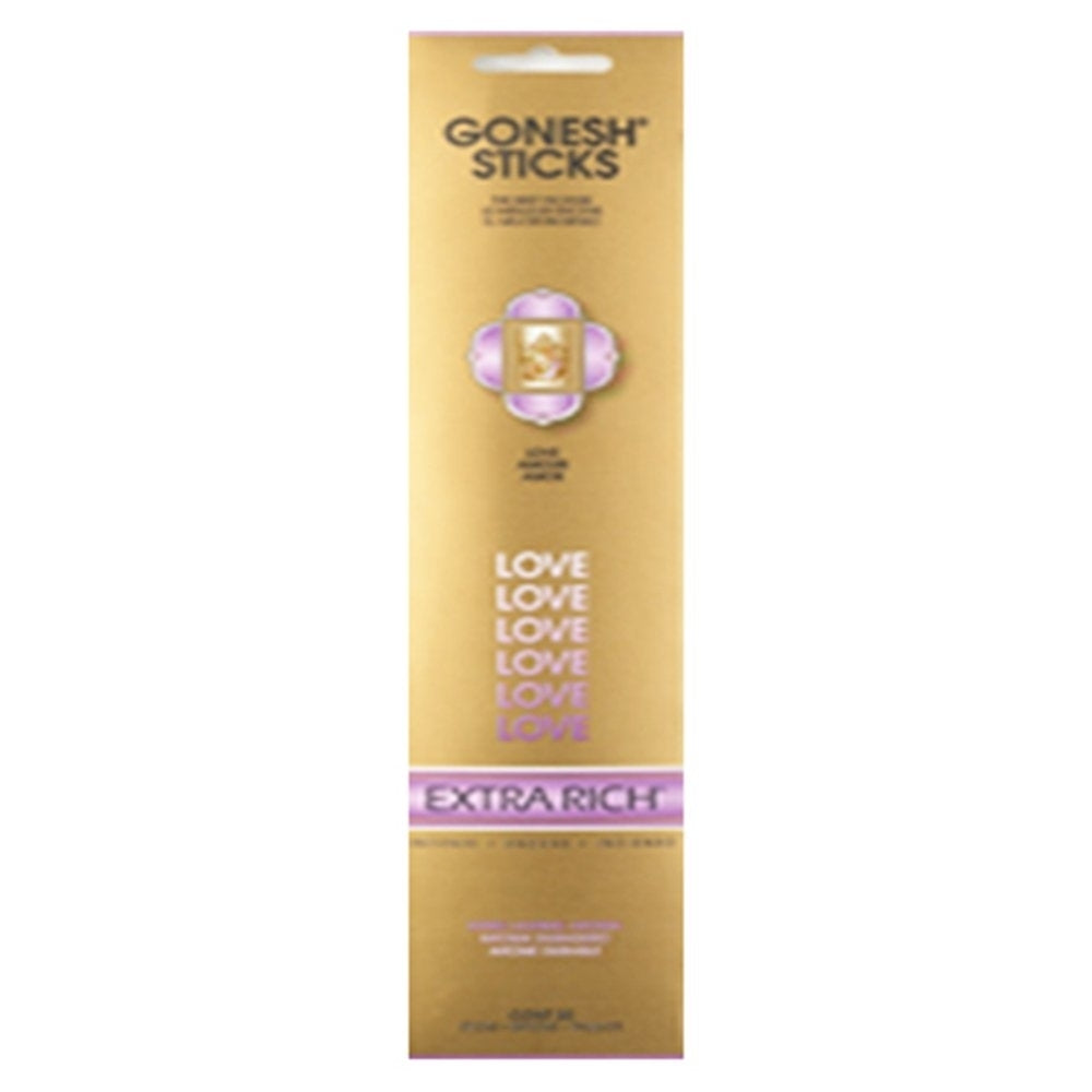 Gonesh Incense Extra Rich- Love (20 Sticks In 1 Pack) (Pack of 3) Image 1