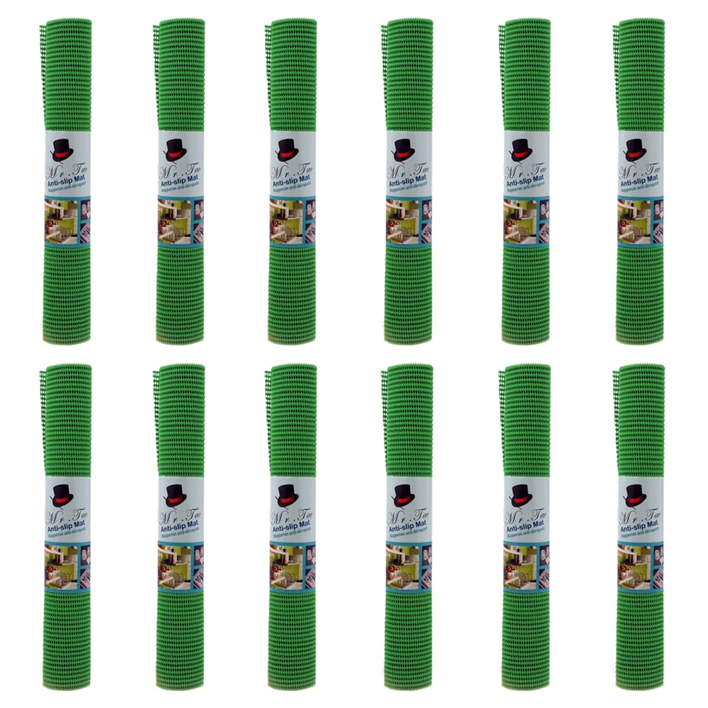 Mr.Tac Grip Liner Shelf Drawer Green 45x150cm Pack of 12 Non-Slip Material Image 1