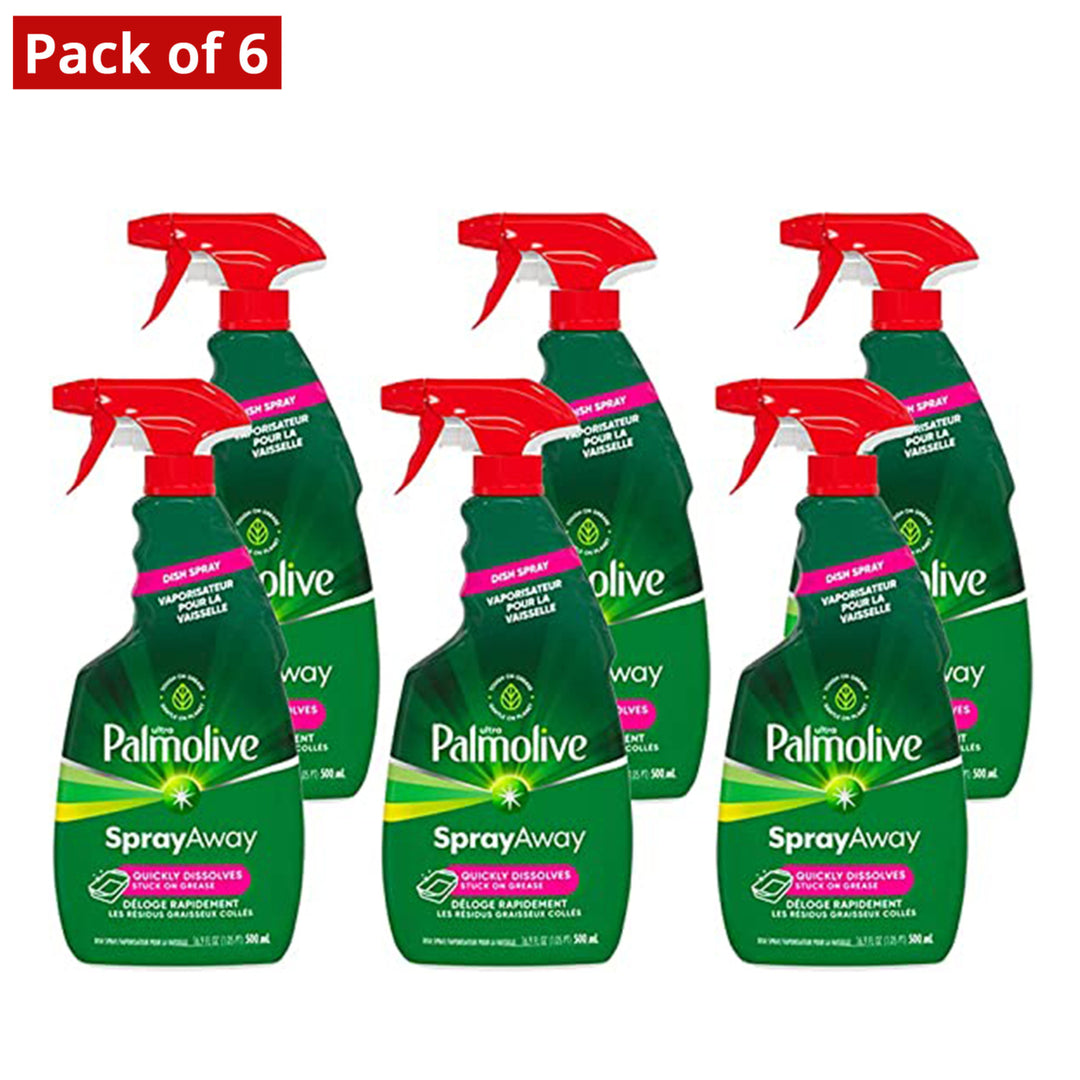 Palmolive Ultra Spray Away Dish Soap Spray, 16.9 Ounce, Pack of 6 Image 1