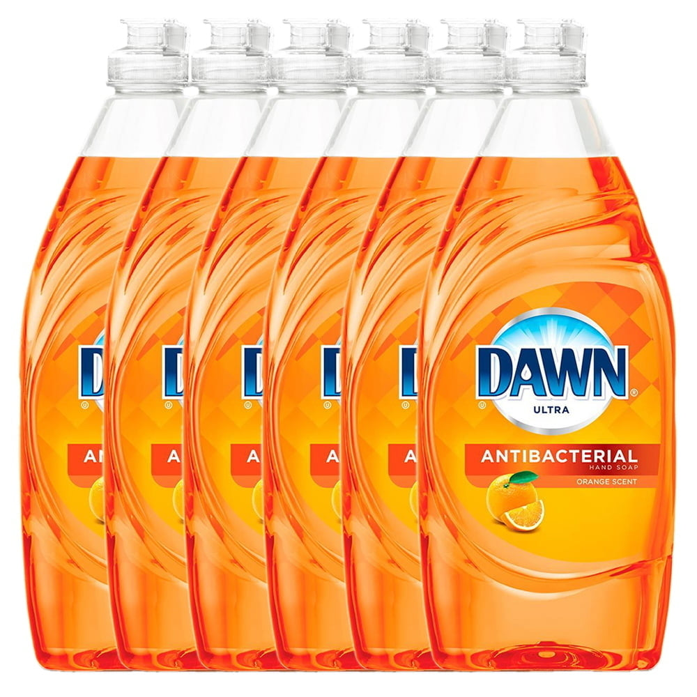 Dawn Ultra Antibacterial Hand Soap, Dishwashing Liquid, Orange 532 ML (Pack of 6) Image 1