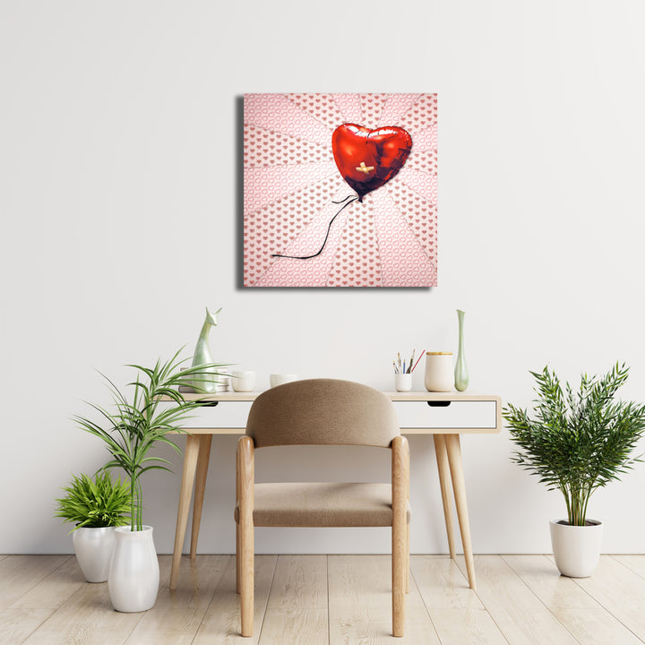 5D Multi-Dimensional Wall Art - Custom Made Balloon Heart Wall Art Print on Strong Polycarbonate Panel with Vibrant Image 3