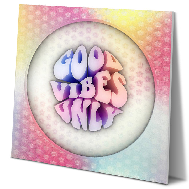 5D Multi-Dimensional Wall Art - Custom Made Good Vibes Wall Art Print on Strong Polycarbonate Panel w/ Vibrant Colors by Image 2