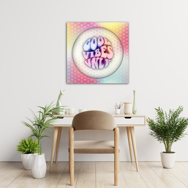 5D Multi-Dimensional Wall Art - Custom Made Good Vibes Wall Art Print on Strong Polycarbonate Panel w/ Vibrant Colors by Image 3