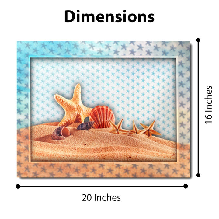 5D Multi-Dimensional Wall Art - Custom Made Starfish Wall Art Print on Strong Polycarbonate Panel w/ Vibrant Colors by Image 5