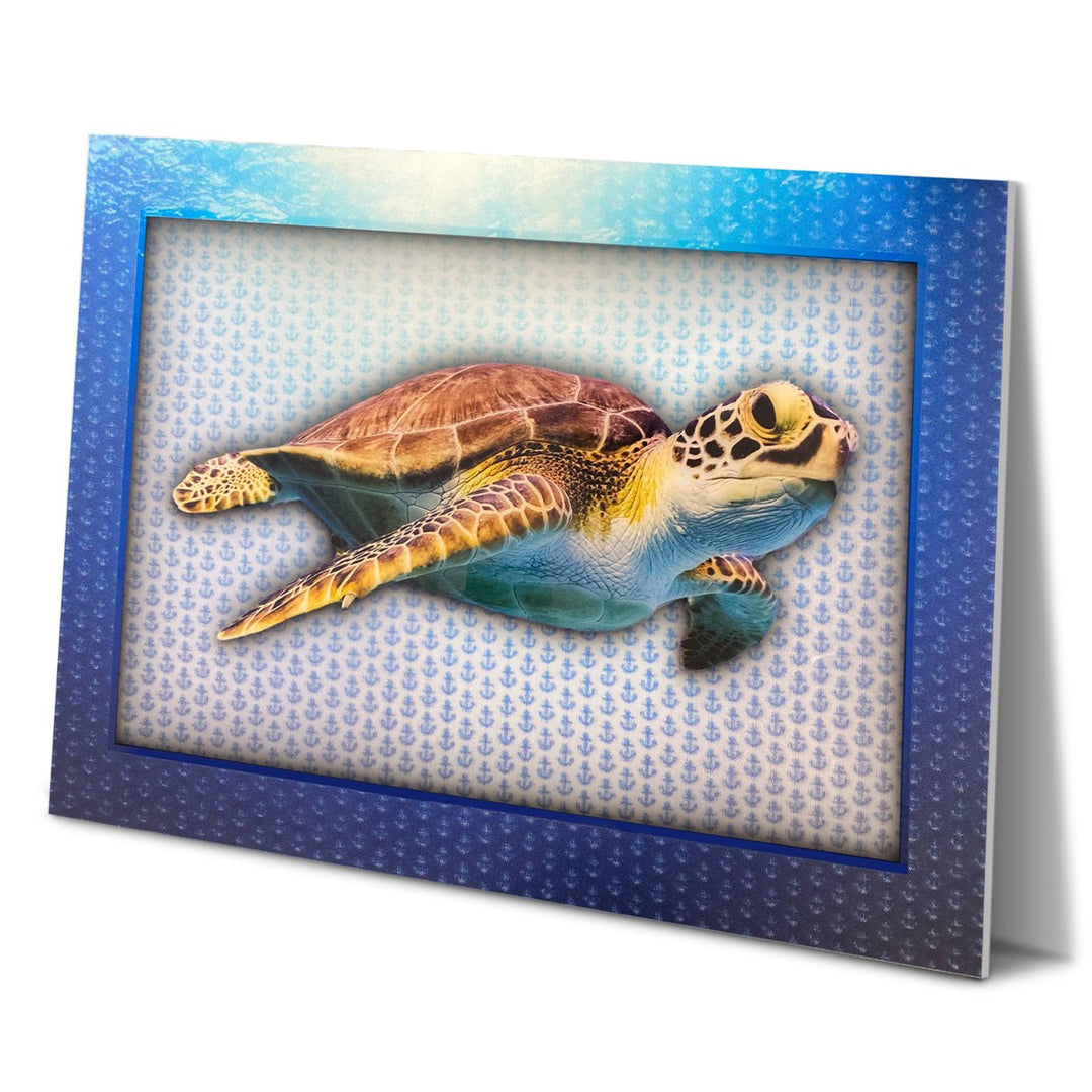 5D Multi-Dimensional Wall Art - Custom Made Turtle Wall Art Print on Strong Polycarbonate Panel w/ Vibrant Colors by Image 2