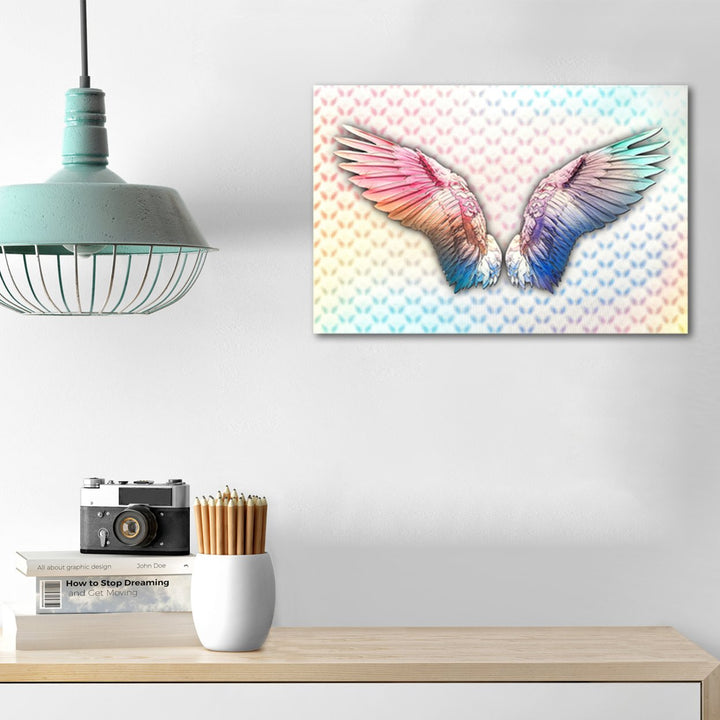 5D Multi-Dimensional Wall Art - Custom Made Angel Wings Wall Art Print on Strong Polycarbonate Panel w/ Vibrant Colors Image 2