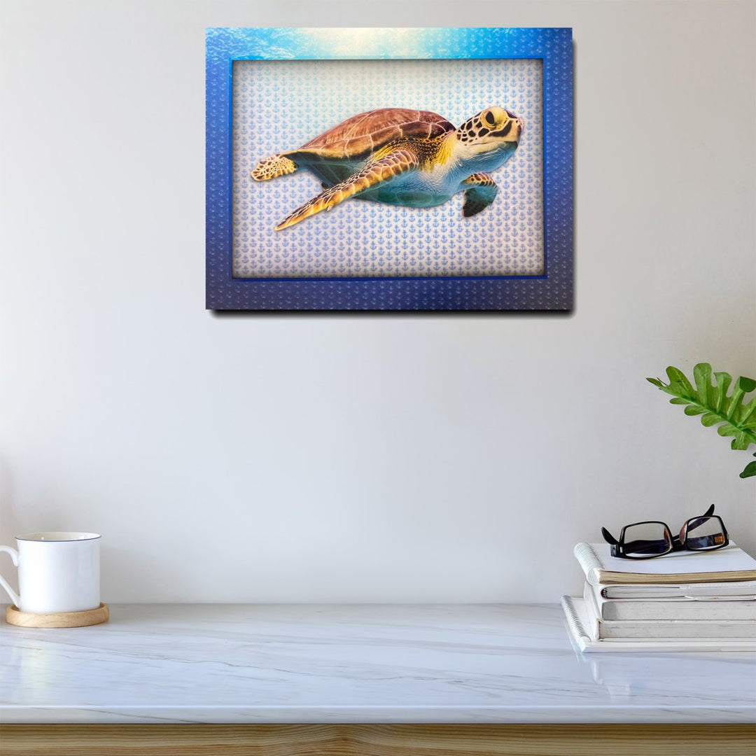 5D Multi-Dimensional Wall Art - Custom Made Turtle Wall Art Print on Strong Polycarbonate Panel w/ Vibrant Colors by Image 3