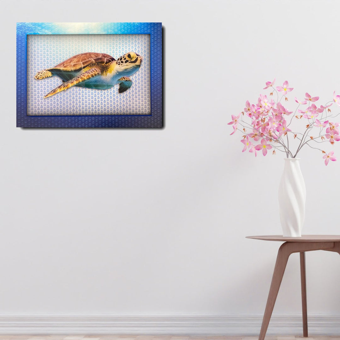 5D Multi-Dimensional Wall Art - Custom Made Turtle Wall Art Print on Strong Polycarbonate Panel w/ Vibrant Colors by Image 4