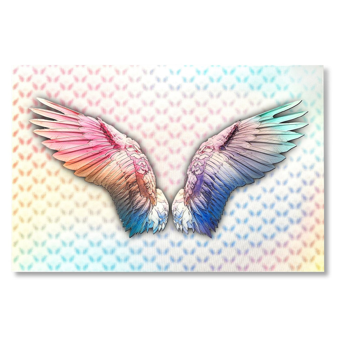 5D Multi-Dimensional Wall Art - Custom Made Angel Wings Wall Art Print on Strong Polycarbonate Panel w/ Vibrant Colors Image 4