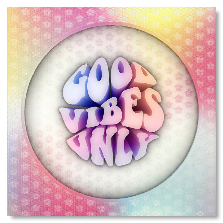 5D Multi-Dimensional Wall Art - Custom Made Good Vibes Wall Art Print on Strong Polycarbonate Panel w/ Vibrant Colors by Image 1