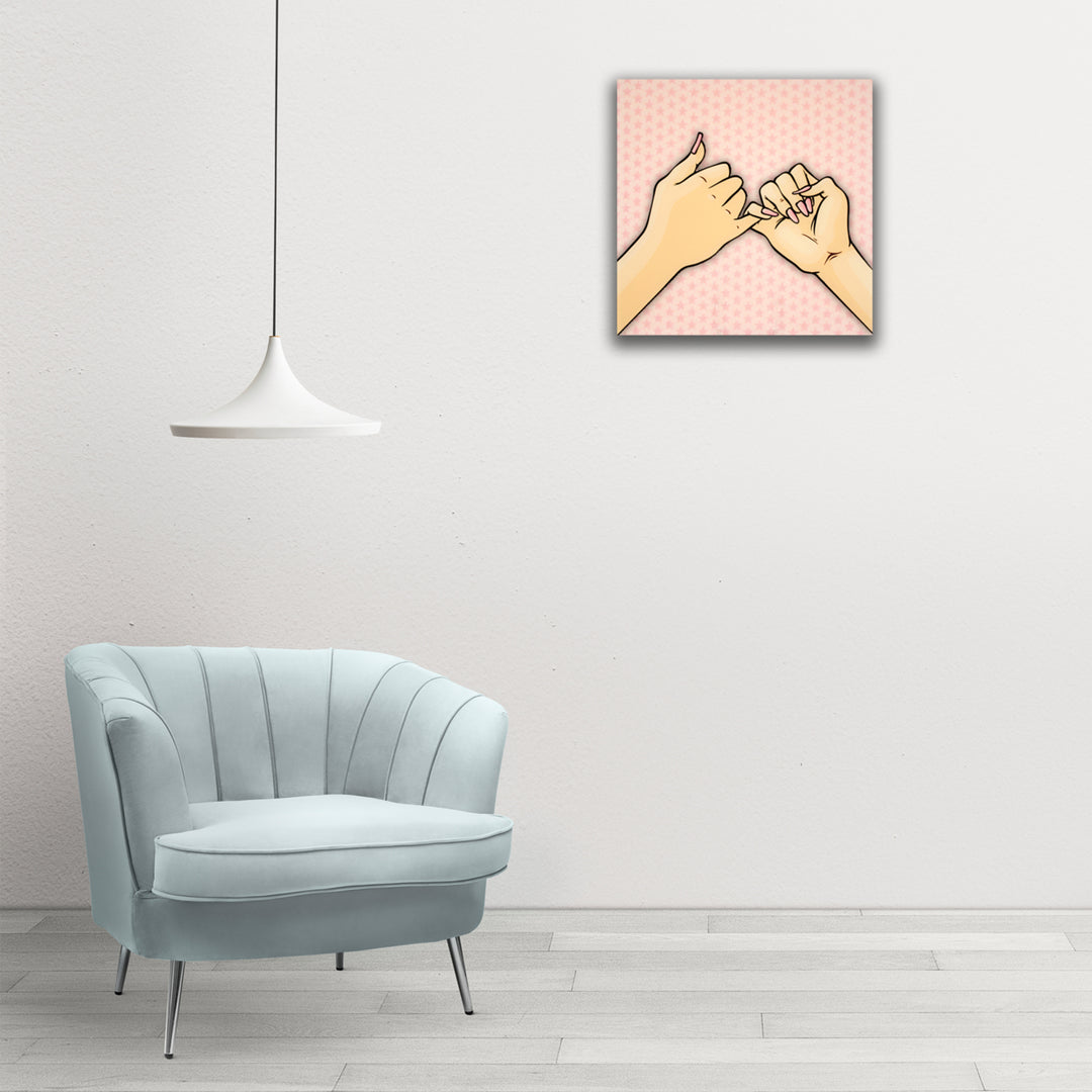 5D Multi-Dimensional Wall Art - Custom Made Pinky Promise Wall Art Print on Strong Polycarbonate Panel w/ Vibrant Colors Image 4