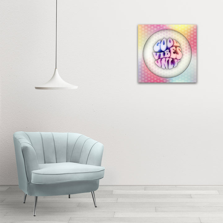 5D Multi-Dimensional Wall Art - Custom Made Good Vibes Wall Art Print on Strong Polycarbonate Panel w/ Vibrant Colors by Image 4