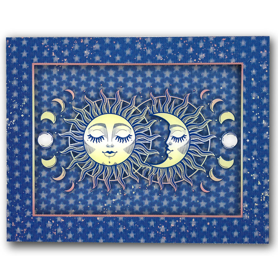 5D Multi-Dimensional Wall Art - Custom Made Sun and Moon Wall Art Print on Strong Polycarbonate Panel w/ Vibrant Colors Image 1