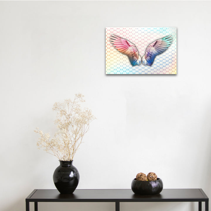 5D Multi-Dimensional Wall Art - Custom Made Angel Wings Wall Art Print on Strong Polycarbonate Panel w/ Vibrant Colors Image 1