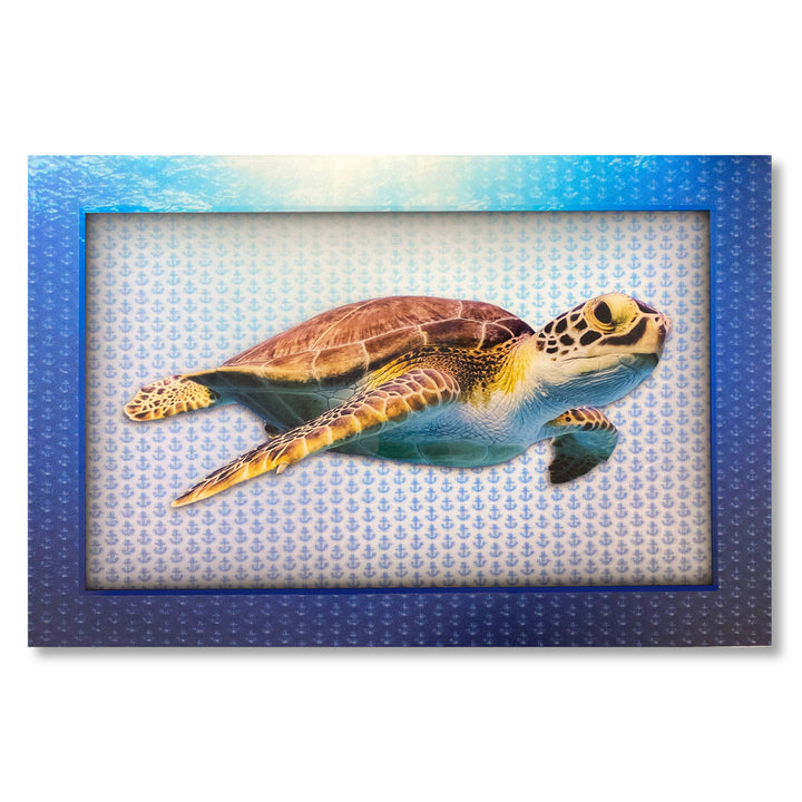 5D Multi-Dimensional Wall Art - Custom Made Turtle Wall Art Print on Strong Polycarbonate Panel w/ Vibrant Colors by Image 1