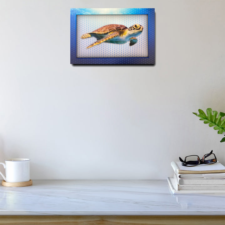 5D Multi-Dimensional Wall Art - Custom Made Turtle Wall Art Print on Strong Polycarbonate Panel w/ Vibrant Colors by Image 3