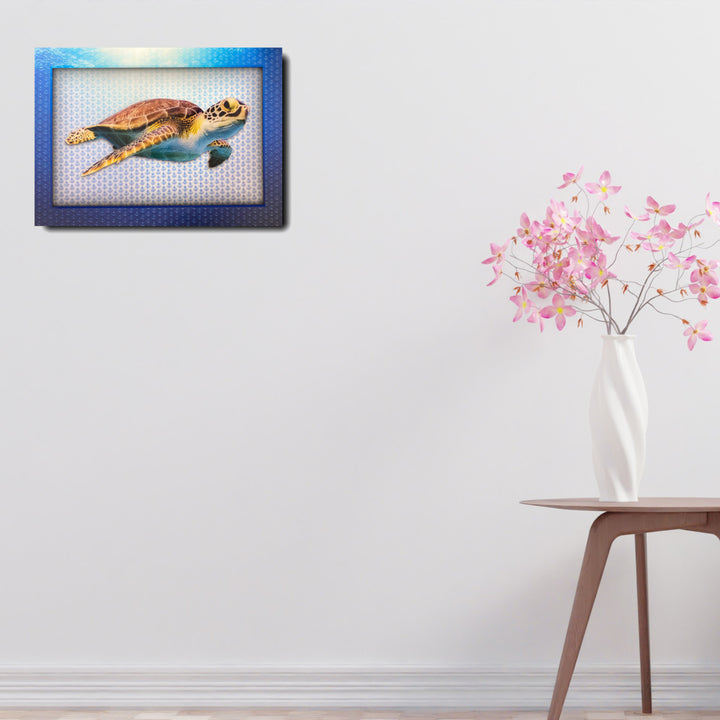 5D Multi-Dimensional Wall Art - Custom Made Turtle Wall Art Print on Strong Polycarbonate Panel w/ Vibrant Colors by Image 4