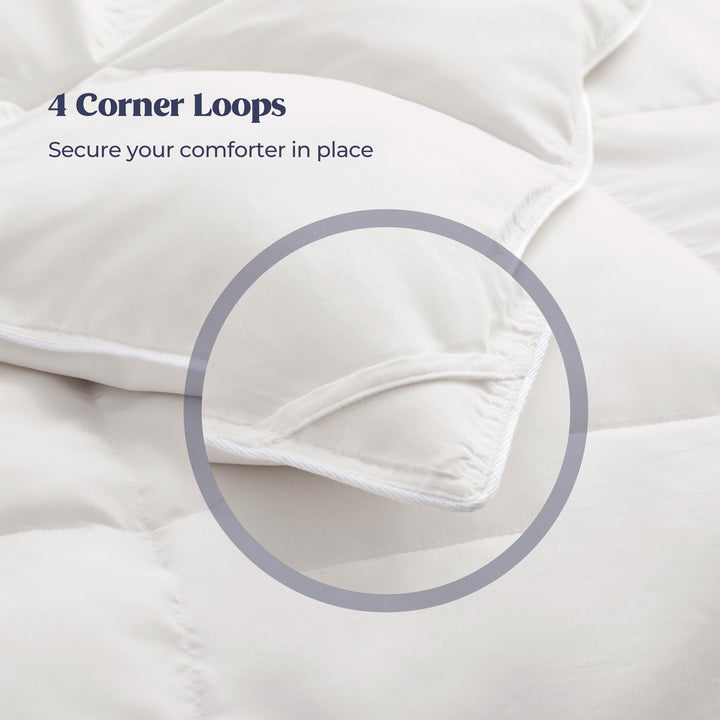 Premium White Goose Feather Fiber and Down Comforter Image 5