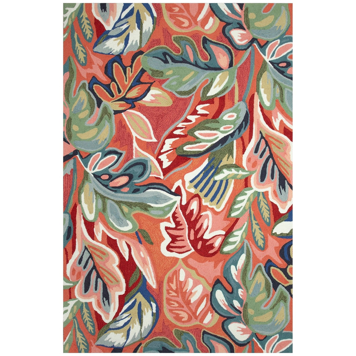 Liora Manne Capri On Holiday Indoor Outdoor Rug Red Tropical 5x8 ft Durable Image 3