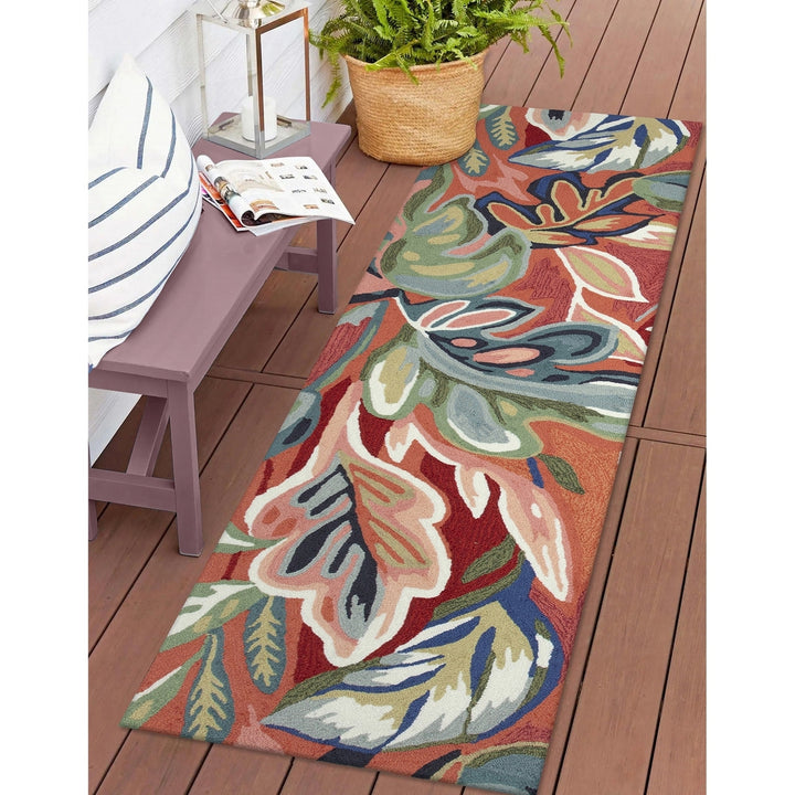 Liora Manne Capri On Holiday Indoor Outdoor Rug Red Tropical 5x8 ft Durable Image 6