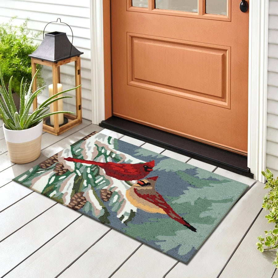 Liora Manne Cardinal Indoor Outdoor Rug Multi Color Polyester Acrylic 3x4 ft Image 1