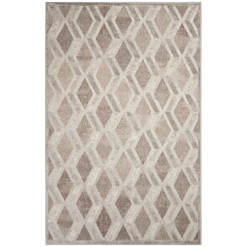 Liora Manne Napoli Diamonds Indoor Rug 100% Polypropylene Geometric 5x8 Natural Image 2