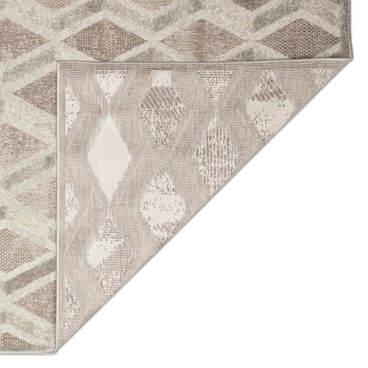 Liora Manne Napoli Diamonds Indoor Rug 100% Polypropylene Geometric 5x8 Natural Image 6