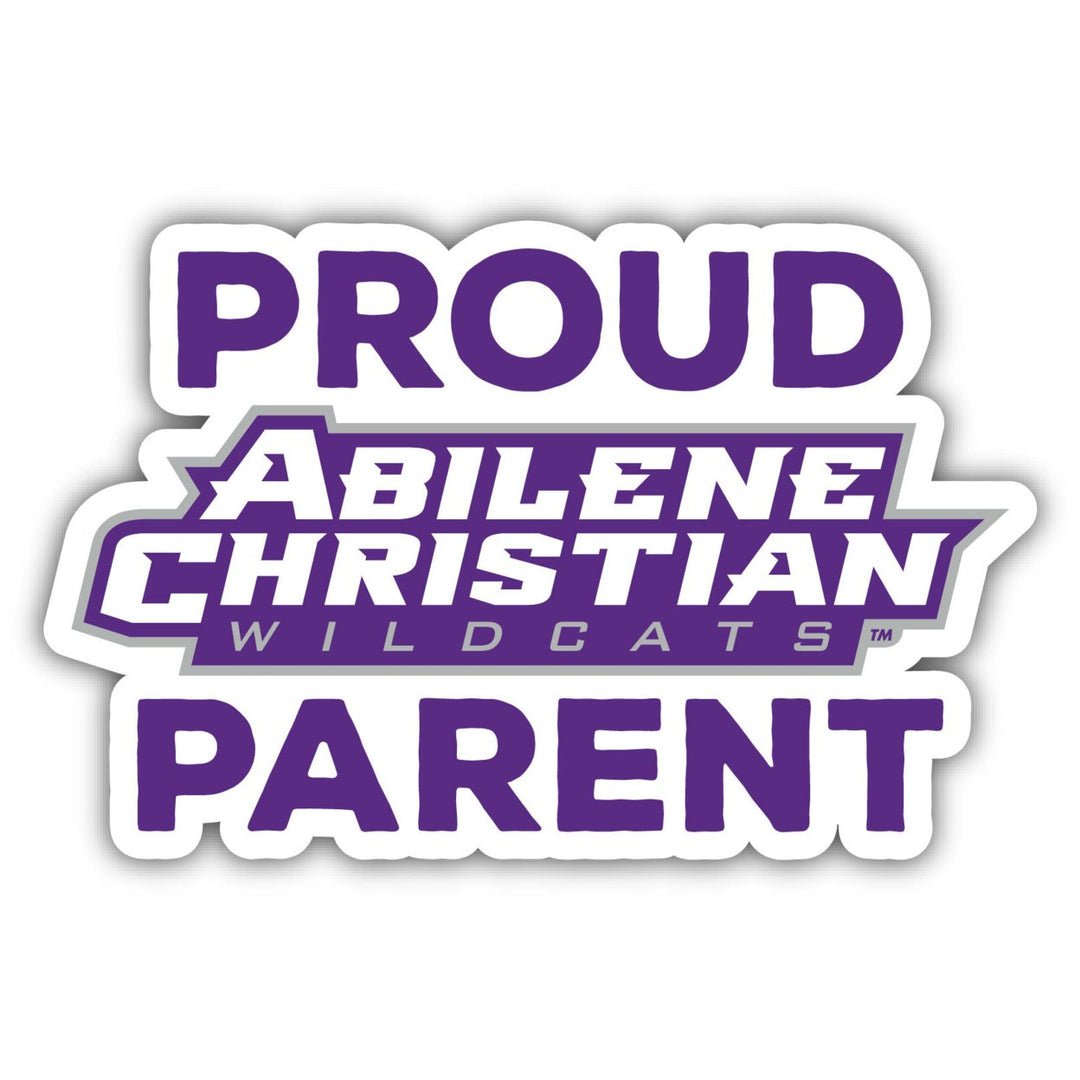 Abilene Christian University 4-Inch Proud Parent NCAA Vinyl Sticker - Durable School Spirit Decal Image 1