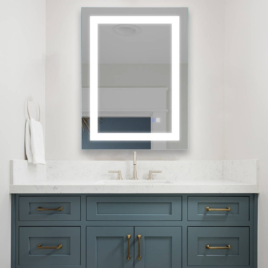 ExBrite 24" x 32" LED Lighted Bathroom Mirror Anti Fog Image 1
