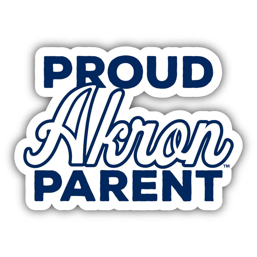 Akron Zips 4-Inch Proud Parent 4-Pack NCAA Vinyl Sticker - Durable School Spirit Decal Image 1