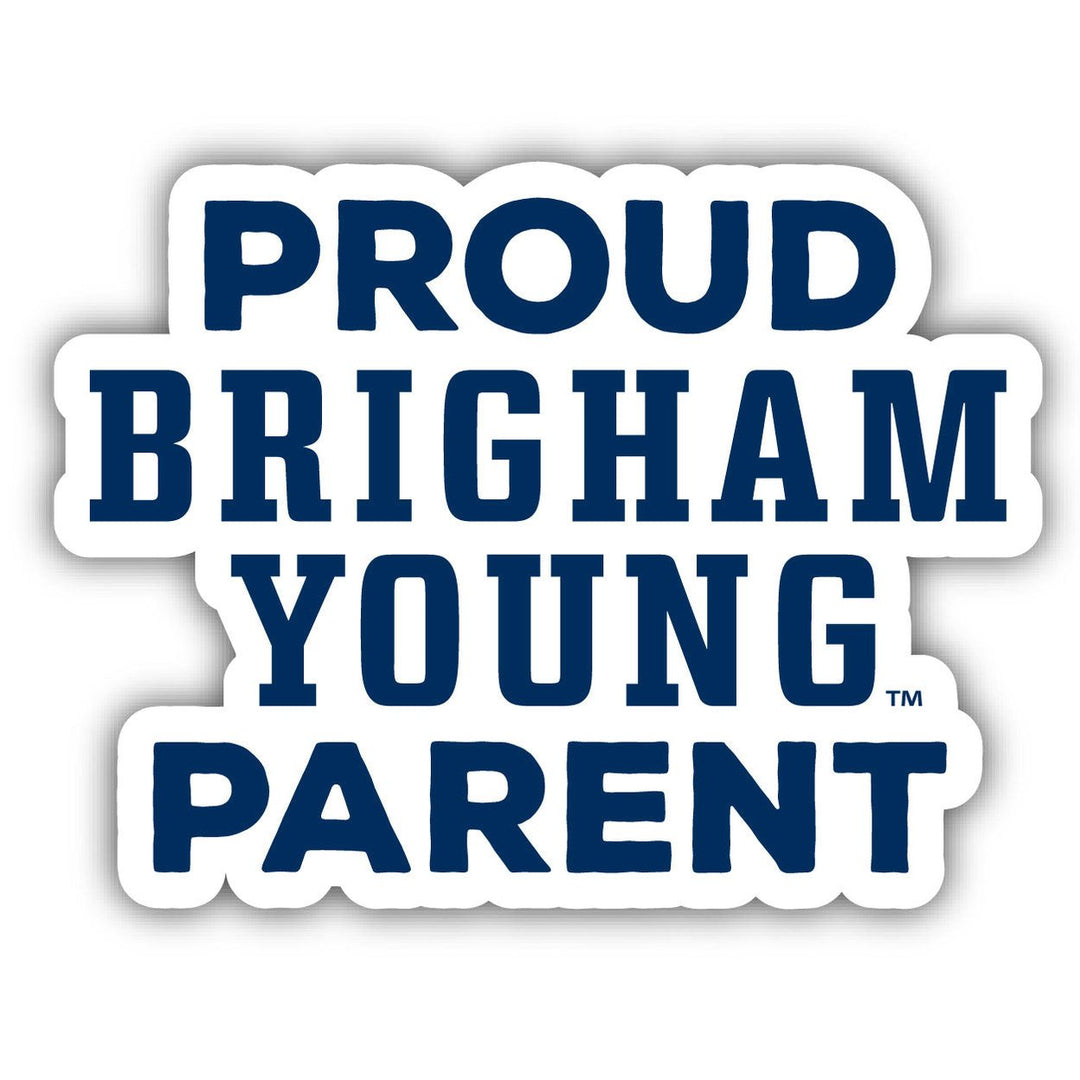 Brigham Young Cougars 4-Inch Proud Parent 4-Pack NCAA Vinyl Sticker - Durable School Spirit Decal Image 1