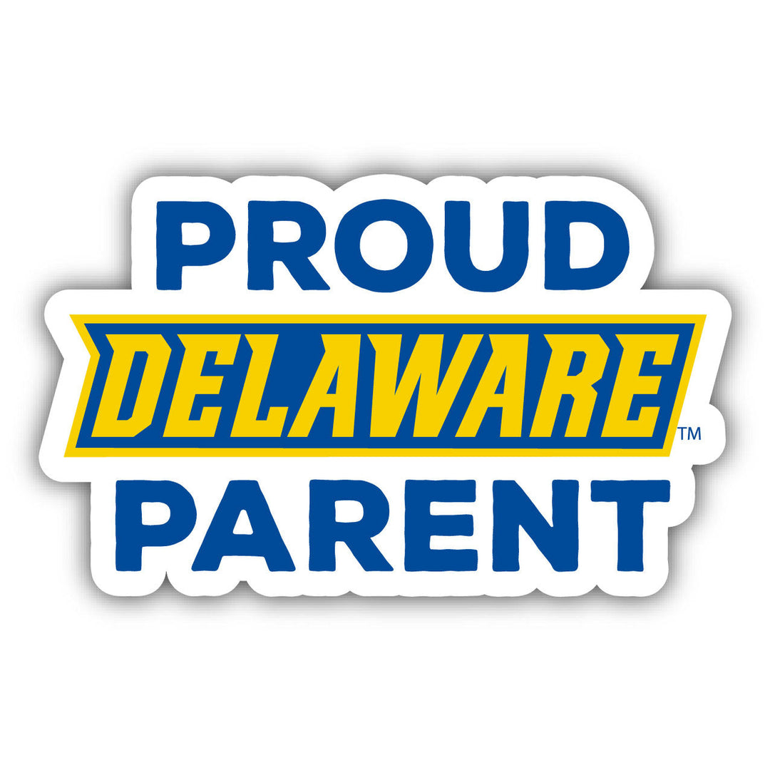 Delaware Blue Hens 4-Inch Proud Parent 4-Pack NCAA Vinyl Sticker - Durable School Spirit Decal Image 1