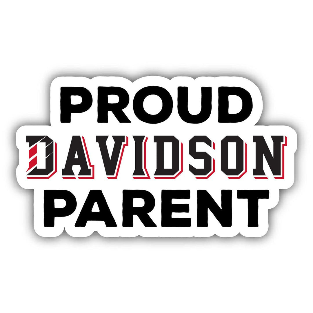 Davidson College 4-Inch Proud Parent 4-Pack NCAA Vinyl Sticker - Durable School Spirit Decal Image 1