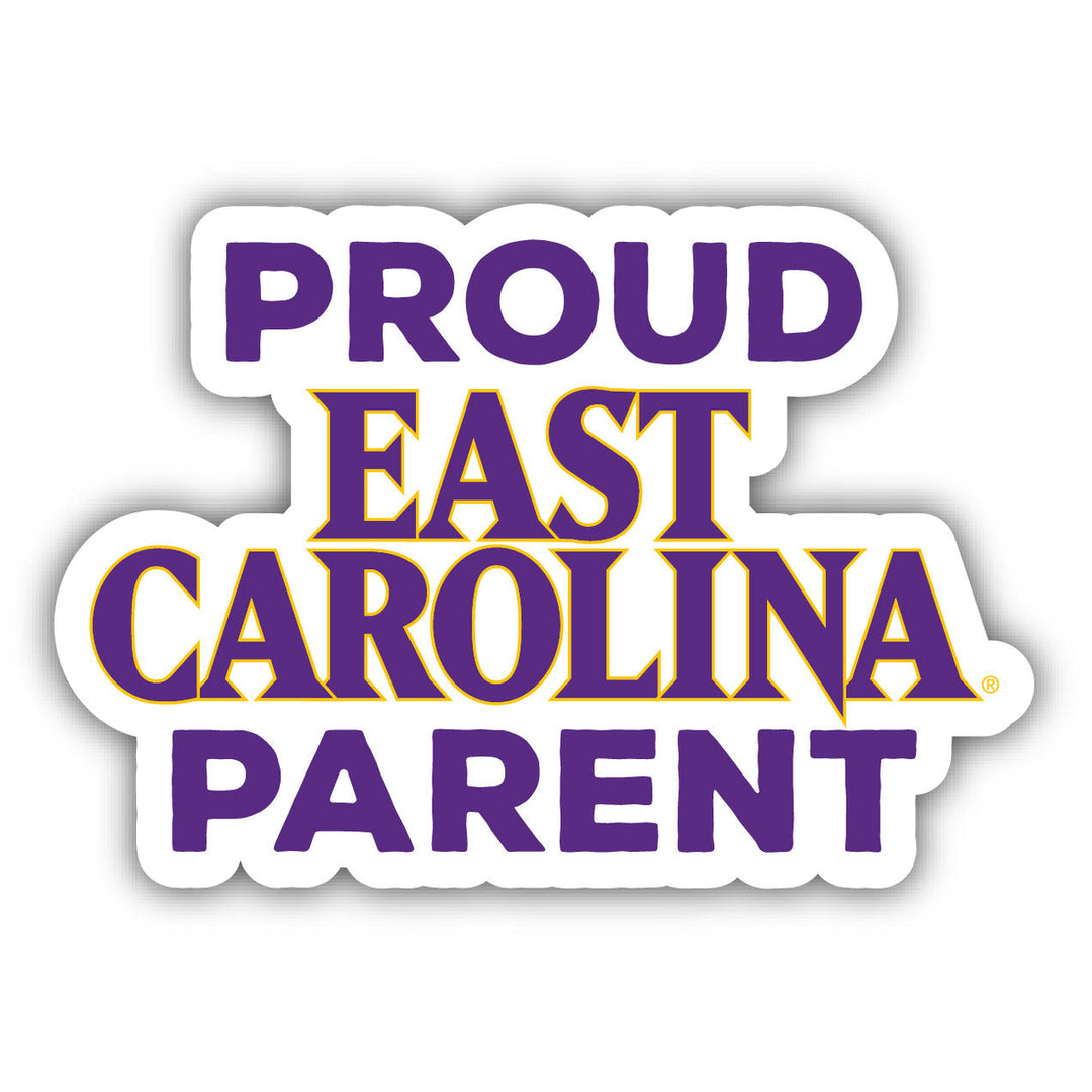 East Carolina Pirates 4-Inch Proud Parent 4-Pack NCAA Vinyl Sticker - Durable School Spirit Decal Image 1