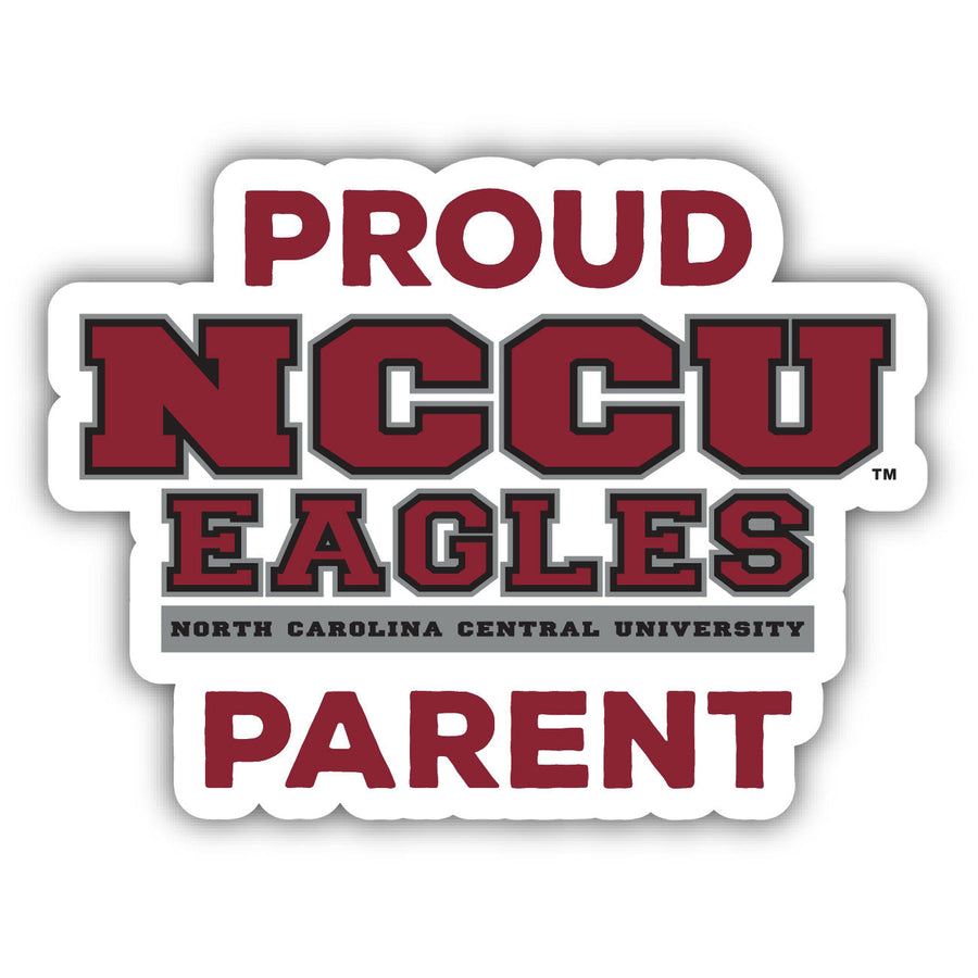 North Carolina Central Eagles 4-Inch Proud Parent NCAA Vinyl Sticker - Durable School Spirit Decal Image 1