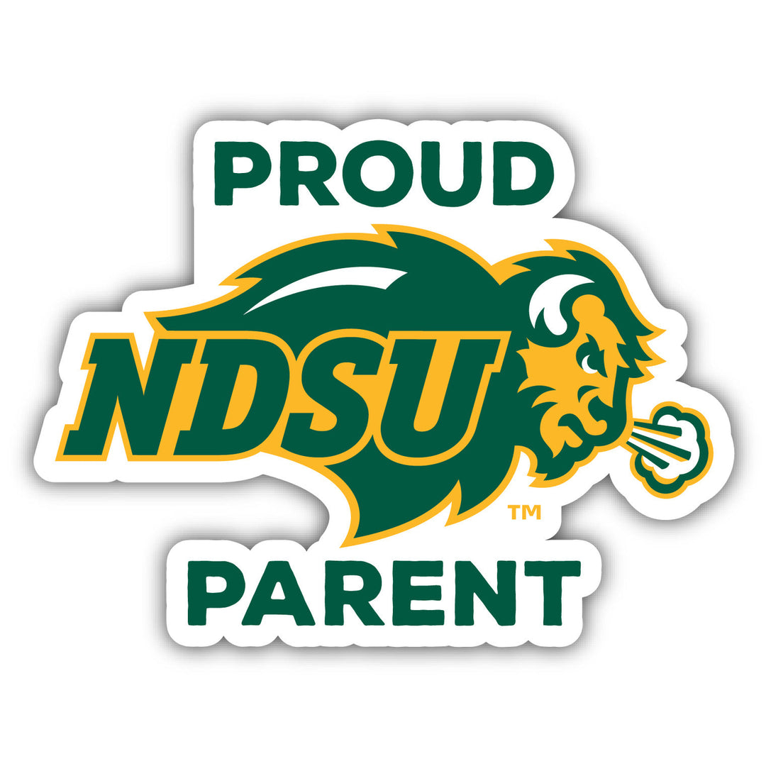 North Dakota State Bison 4-Inch Proud Parent 4-Pack NCAA Vinyl Sticker - Durable School Spirit Decal Image 1