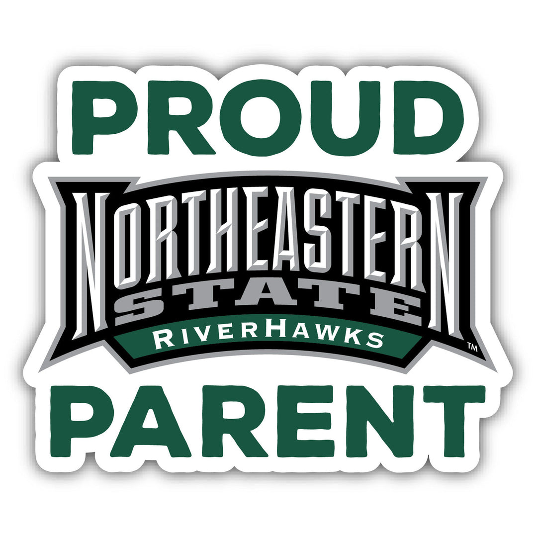 Northeastern State University Riverhawks 4-Inch Proud Parent 4-Pack NCAA Vinyl Sticker - Durable School Spirit Decal Image 1