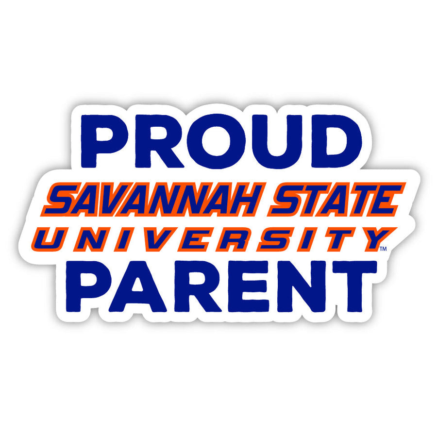 Savannah State University 4-Inch Proud Parent NCAA Vinyl Sticker - Durable School Spirit Decal Image 1