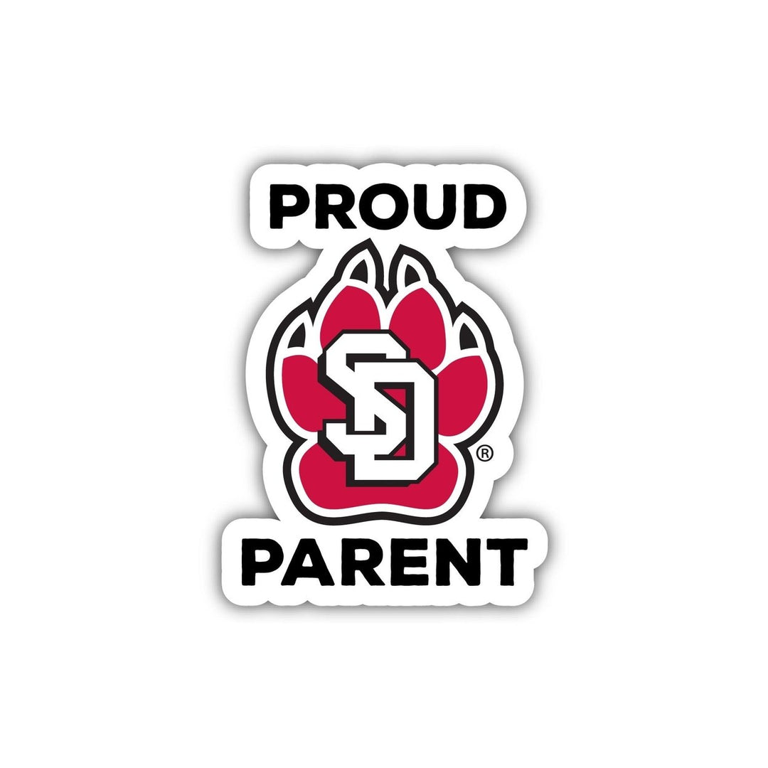 South Dakota Coyotes 4-Inch Proud Parent 4-Pack NCAA Vinyl Sticker - Durable School Spirit Decal Image 1