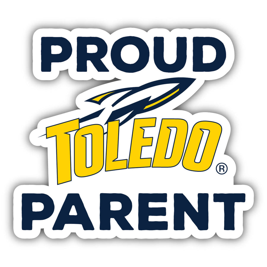 Toledo Rockets 4-Inch Proud Parent NCAA Vinyl Sticker - Durable School Spirit Decal Image 1