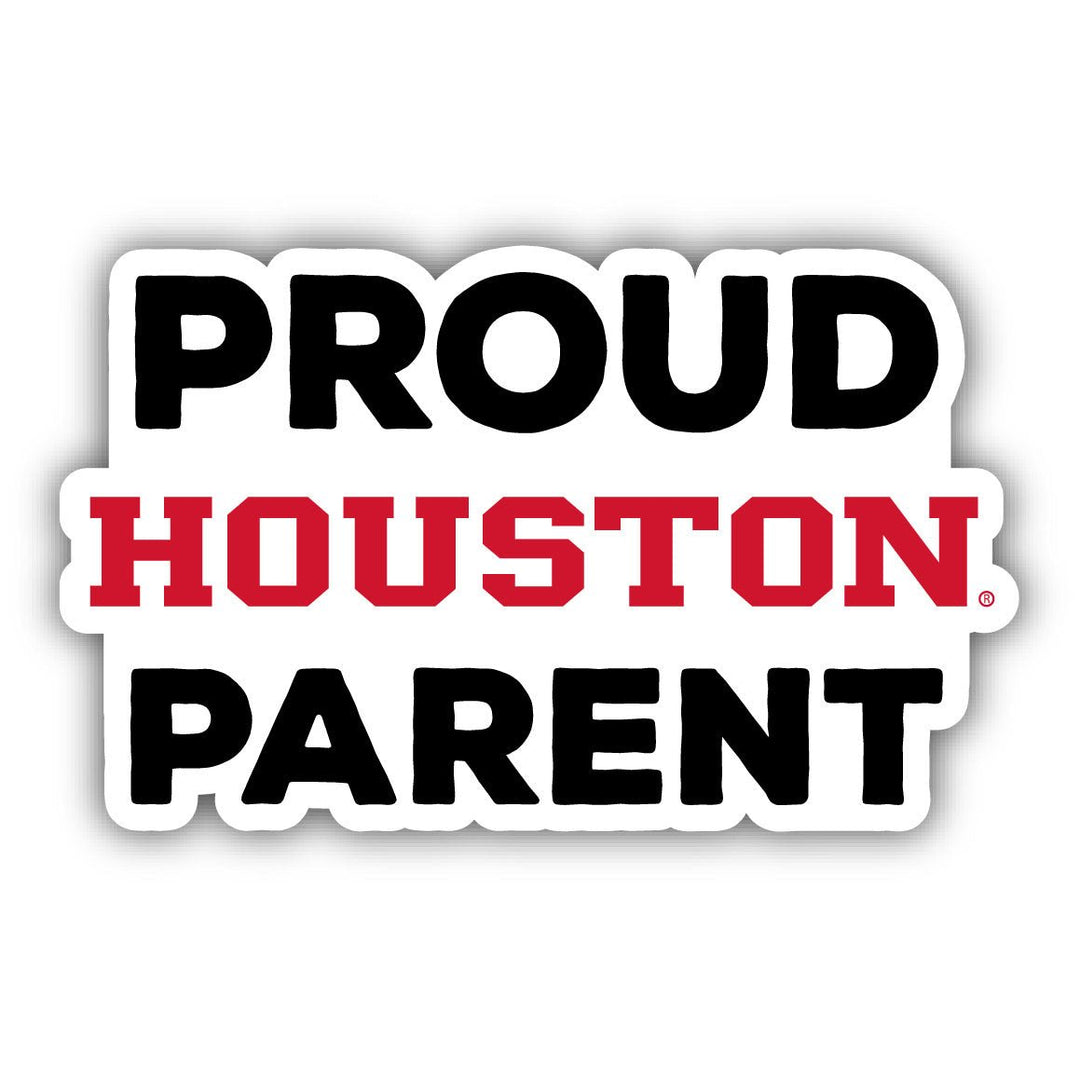 University of Houston 4-Inch Proud Parent 4-Pack NCAA Vinyl Sticker - Durable School Spirit Decal Image 1