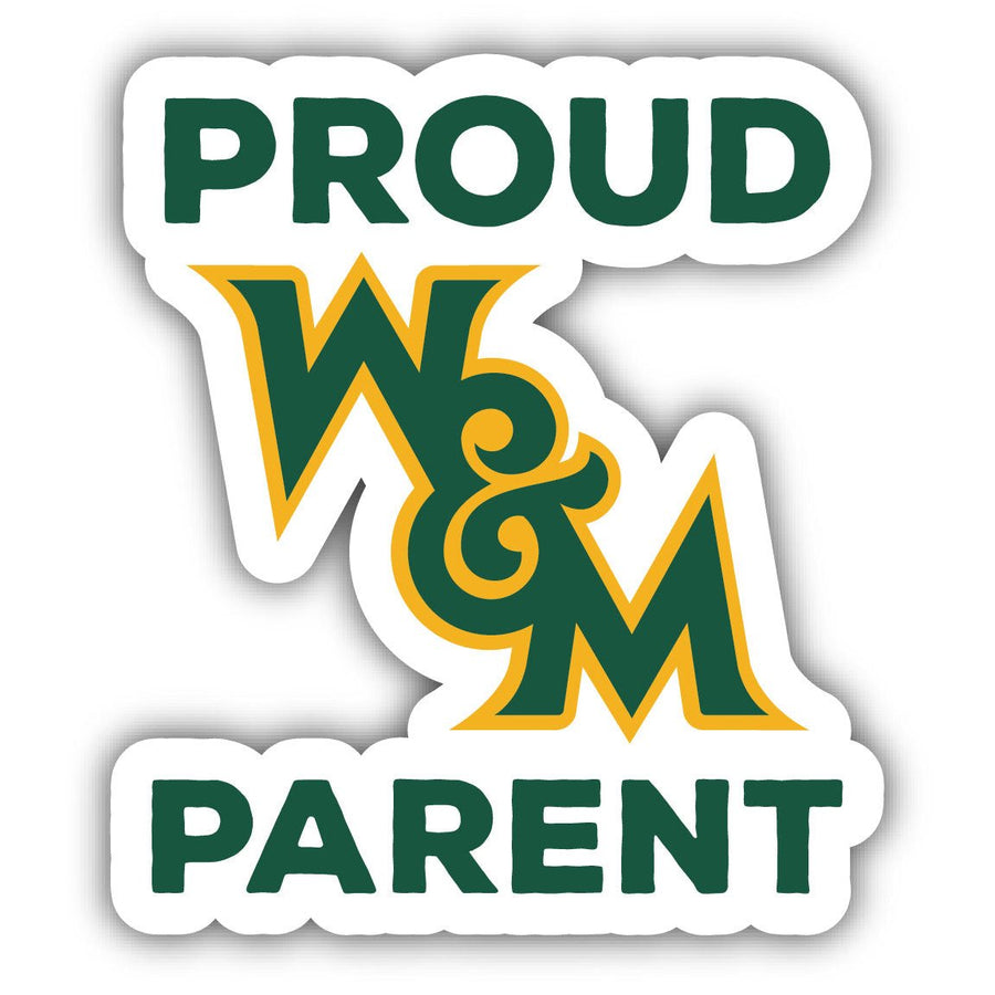 William and Mary 4-Inch Proud Parent NCAA Vinyl Sticker - Durable School Spirit Decal Image 1