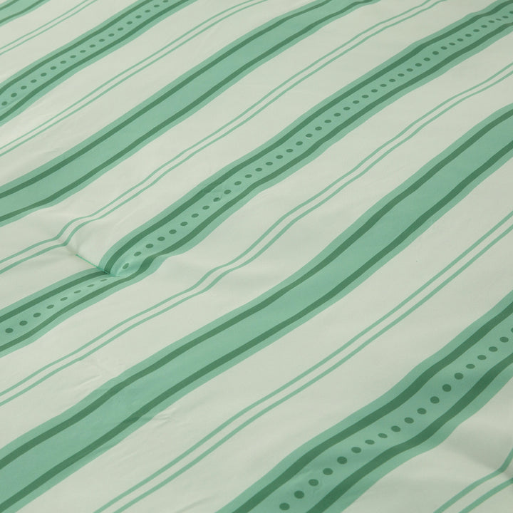 Ultra Soft Reversible Printed Stripe Microfiber Comforter Set - All-Season Warmth, Green Image 6