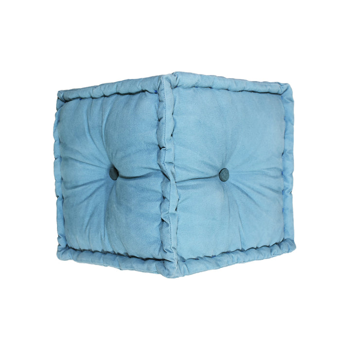 BBH Homes Handmade Blue Square Shaped Canvas 18x18x18 Pouf BBBACPF0013 Image 5